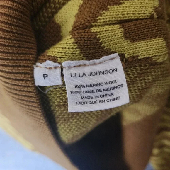 Ulla Johnson Massey Sweater Women's Petite Brown Citrine Merino Wool Pullover - Picture 5 of 6